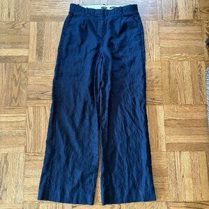 J. Crew Wide-Leg Essential Pant in Linen